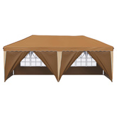 Namiot imprezowy rozkładany 575 x 288 x 245 cm Beżowy