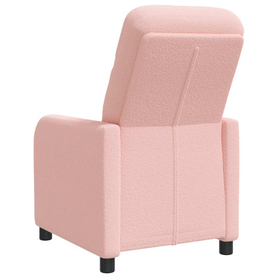 Fotel recliner różowy Bouclé