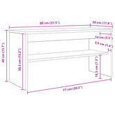 Szafka pod telewizor 80 x 30 x 40 cm Dąb rzemieślniczy