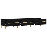 vidaXL Szafka pod TV, czarna, 150x34,5x30 cm, materiał drewnopochodny