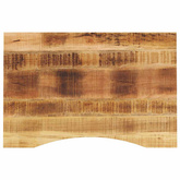 Blat biurka, z wycięciem, 90x50x2,5 cm, surowe drewno mango