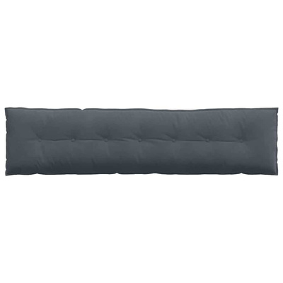Poduszka na plecy Ciemnoszary 200 x 50 cm Tkanina sztruksowa