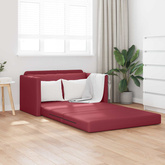 Sofa Bed Czerwone wino 124 x 71 x 78 cm Sztuczna skóra