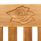 Ławka Różana 157 x 46 x 82,5 cm Lite Drewno Akacji kremowobiały