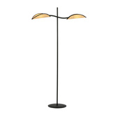 Lampa stojąca LOTUS LP2 BLACK/RATTAN