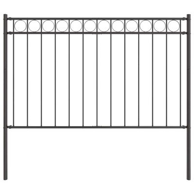 Element ogrodzenia ASSEN 170 x 130 cm Stal Szary