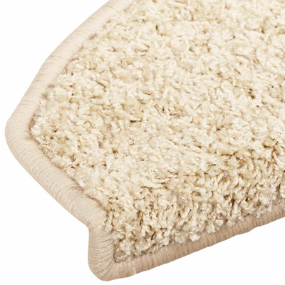 Samoprzylepne maty na schody Półokrąg 15 pcs Jasny Brąz
