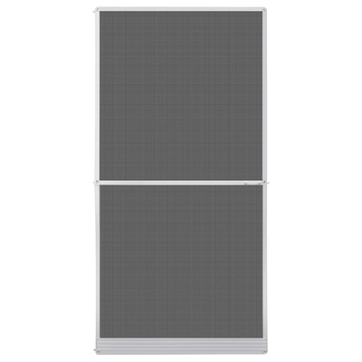 Screen na owady z zawiasami Biały i czarny 120 x 240 cm