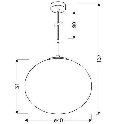 Lampa sufitowa Candellux 31-27668 Poly1X60W E27 biały