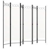 Parawan 6-panelowy, biały, 240 x 180 cm