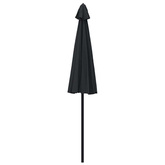 Parasol ogrodowy na słupku aluminiowym, 270 cm, czarny