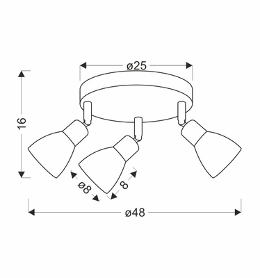 Lampa sufitowa AMCOS czarna 3x40W E14 bursztynowe klosze nowoczesna oprawa sufitowa do salonu sypialni korytarza