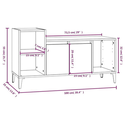 vidaXL Szafka pod TV, wysoki połysk, biała, 100x35x55 cm