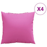 Poduszki rozrzucone Gładki z poduszką 4 pcs Różowy 60 x 60 cm