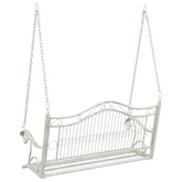 Huśtawka Stal 115 x 61 x 63 cm Antyczna biel