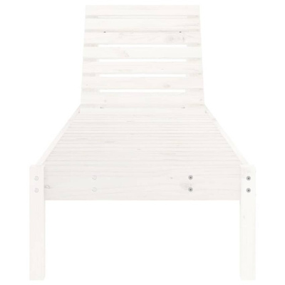 vidaXL Leżaki, 2 szt., białe, 199,5x60x74 cm, drewno sosnowe