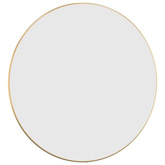 vidaXL Lustro ścienne, złote, Ø 60 cm, okrągłe
