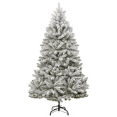vidaXL Sztuczna choinka na zawiasach, 300 lampek LED i bombki, 240 cm