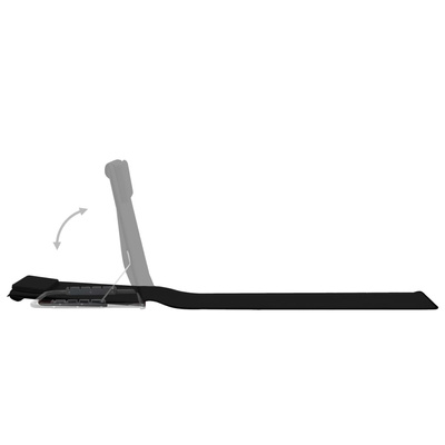 Składane maty plażowe, 2 szt., stal i tkanina, czarne