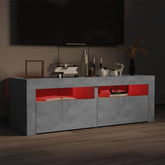 vidaXL Szafka pod TV z oświetleniem LED, szarość betonu, 120x35x40 cm model standard