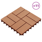 Płytka Tarasowa 11 pcs Drewno tekowe 30 x 30 cm
