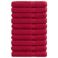 Ręczniki premium SOLUND 10 szt. czerwone, 100x200 cm, 600 g/cm?