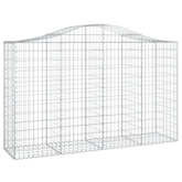 Kosze gabionowe, 6 szt, 200x50x120/140 cm, galwanizowane żelazo