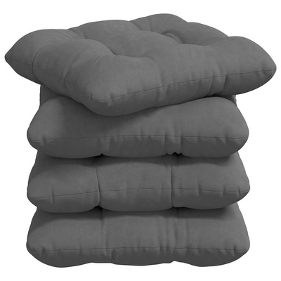 Poduszki na siedziska 4 pcs Ciemnoszary 45 x 45 cm
