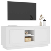 Szafka pod TV, biała, 102x35x45 cm, materiał drewnopochodny vidaXL