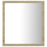 vidaXL Lustro łazienkowe LED, kolor dąb sonoma, 40x8,5x37 cm, akryl