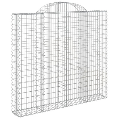 Kosze gabionowe, 8 szt, 200x50x180/200 cm, galwanizowane żelazo