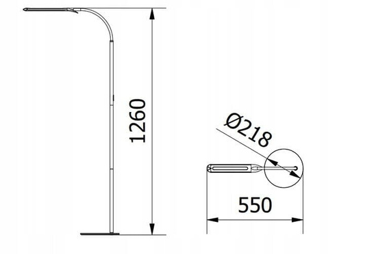 Lampka podłogowa GYORK ,10W,900lm,AC220-240V, LED