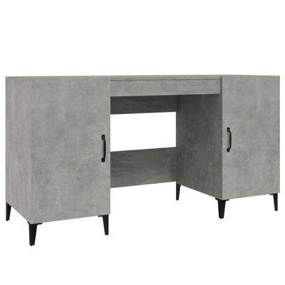 vidaXL Biurko, szarość betonu, 140x50x75 cm, materiał drewnopochodny wariant 7