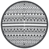 vidaXL Dywan na zewnątrz, czarny, Ø200 cm, PP