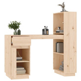 vidaXL Biurko, 110x50x75 cm, lite drewno sosnowe
