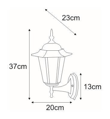 Kinkiet K-5009A UP CZARNY z serii STANDARD