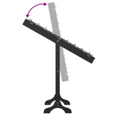 vidaXL Lustro stojące z LED, czarne, 34x37x146 cm