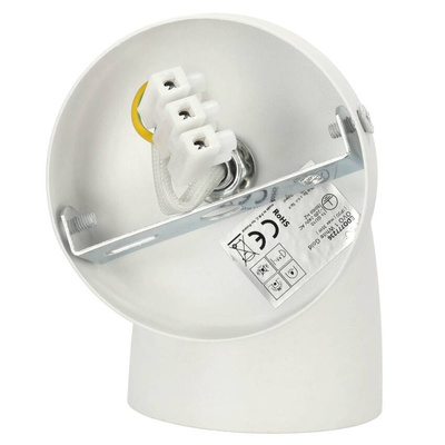 Pojedyncza punktowa oprawa sufitowa typu spot OVO 1 White Gold, listwa, IP20, GU10, biała, pierścień złoty EDO777236 EDO Solutions