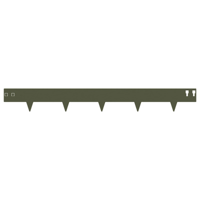 Krawężnik do trawnika 30 szt. 100 x 12 cm Stal Oliwkowy zielony