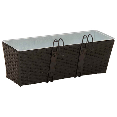 Balustrada 2 pcs Czarny 50 x 17 x 17 cm Metal