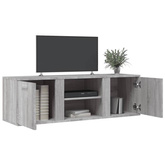 Szafka pod TV, szary dąb sonoma, 120x34x37 cm vidaXL
