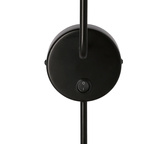 Keto kinkiet czarny 1x40w e14 Abażur z włącznikiem