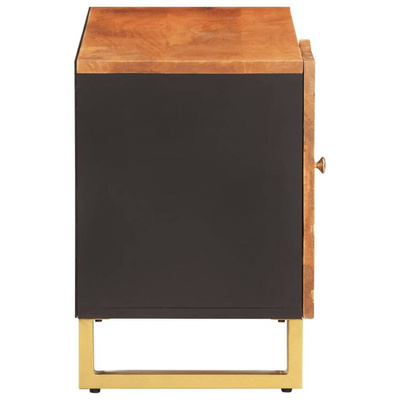vidaXL Szafka pod TV, brązowo-czarna 80x31,5x46 cm, lite drewno mango