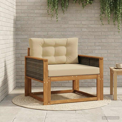 Środkowa sofa ogrodowa naturalny
