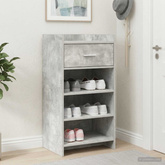 Szafka na buty z szufladą Betonowy szary 48 x 36 x 92 cm
