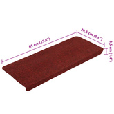 Samoprzylepne nakładki na schody, 15 szt., 65x24,5x3,5 cm model standard