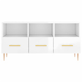 vidaXL Szafka pod TV, biała, wysoki połysk, 102x36x50 cm