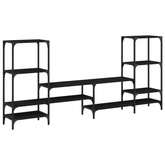 vidaXL Szafka pod TV, czarna, 206,5x28,5x95 cm