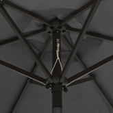 Parasol ogrodowy z LED, antracytowy, 200x211 cm, aluminium
