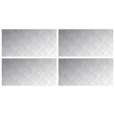 Stopień Prostokątny 4 pcs Srebrny 80 x 40 cm Aluminium